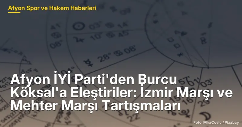Afyon İYİ Parti'den Burcu Köksal'a Eleştiriler: İzmir Marşı ve Mehter Marşı Tartışmaları