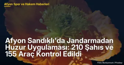 Sandıklı'da Jandarmadan Huzur Uygulaması: 210 Kişi ve 155 Araç Denetlendi