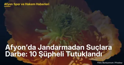 Afyonkarahisar'da Jandarmadan Suçlarla Mücadele: 10 Şüpheli Tutuklandı