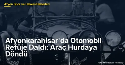 Afyonkarahisar'da Yoğun Trafikte Kaza: Otomobil Refüje Daldı