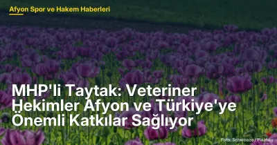 MHP'li Taytak: Veteriner Hekimler Afyon ve Türkiye'ye Önemli Katkılar Sağlıyor