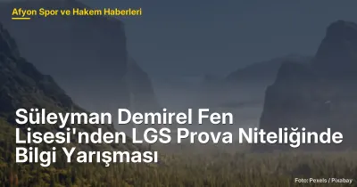 Afyonkarahisar Süleyman Demirel Fen Lisesi'nde LGS Öncesi Bilgi Yarışması Düzenleniyor
