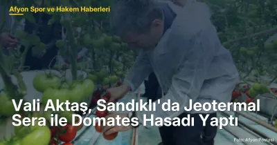 Vali Aktaş, Sandıklı'da Jeotermal Sera ile Domates Hasadı Yaptı