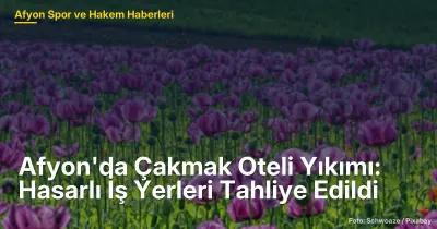 Afyonkarahisar'da Çakmak Oteli Yıkımı: Moloz Düşmesi Sonrası Güvenlik Önlemleri Artırıldı