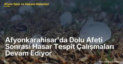 Afyonkarahisar'da Dolu Afeti Sonrası Hasar Tespit Çalışmaları Devam Ediyor