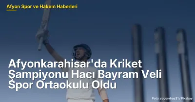 Afyonkarahisar'da Kriket Şampiyonu Hacı Bayram Veli Spor Ortaokulu Oldu
