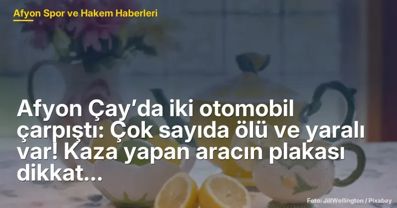 Afyon Çay'da İki Otomobil Çarpıştı: 2 Ölü, 4 Yaralı