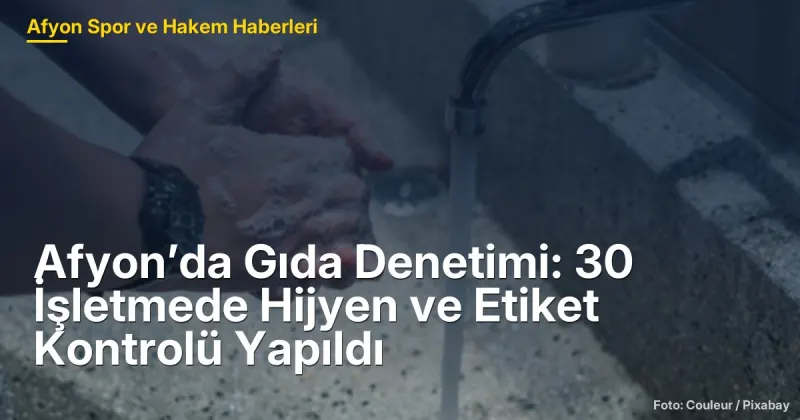 Afyon'da Gıda Denetimi: 30 İşletmede Hijyen ve Etiket Kontrolü Yapıldı
