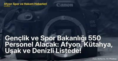 Gençlik ve Spor Bakanlığı 550 Personel Alacak: Afyonkarahisar'a 9 Kontenjan Ayrıldı