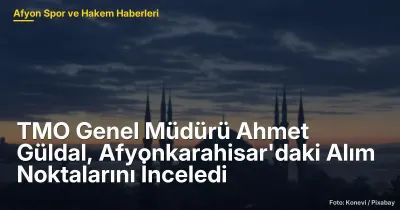 TMO Genel Müdürü Ahmet Güldal, Afyonkarahisar'daki Alım Noktalarını İnceledi