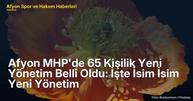 Afyon MHP'de 65 Kişilik Yeni Yönetim Belli Oldu: Koltuklar Yenilendi