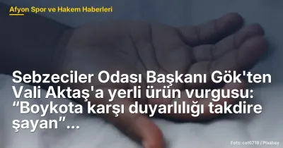 Sebzeciler Odası Başkanı Gök'ten Vali Aktaş'a yerli ürün vurgusu: “Boykota karşı duyarlılığı takdire şayan”