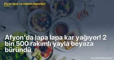Afyon'da lapa lapa kar yağıyor! 2 bin 500 rakımlı yayla beyaza büründü