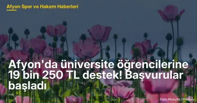 Afyon'da üniversite öğrencilerine 19 bin 250 TL destek! Başvurular başladı