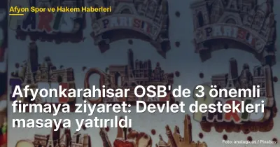 Afyonkarahisar OSB'de 3 önemli firmaya ziyaret: Devlet destekleri masaya yatırıldı