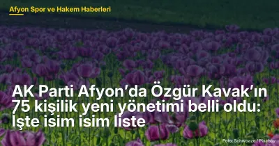 AK Parti Afyon'da Dr. Özgür Kavak'ın 75 Kişilik Yeni Yönetimi Belli Oldu