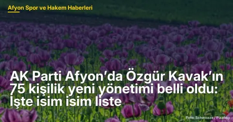 AK Parti Afyon'da Dr. Özgür Kavak'ın 75 Kişilik Yeni Yönetimi Belli Oldu
