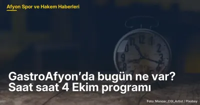 GastroAfyon’da bugün ne var? Saat saat 4 Ekim programı
