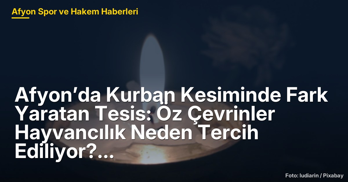 Afyon’da Kurban Kesiminde Fark Yaratan Tesis: Öz Çevrinler Hayvancılık Neden Tercih Ediliyor?