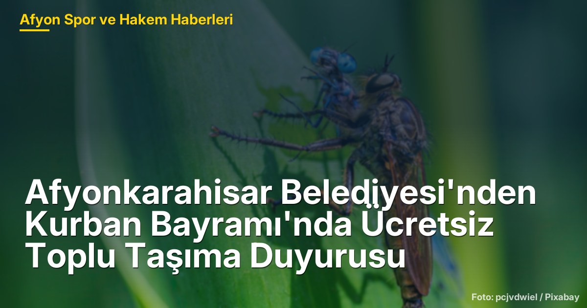 Afyonkarahisar Belediyesi'nden Kurban Bayramı'nda Ücretsiz Toplu Taşıma Duyurusu