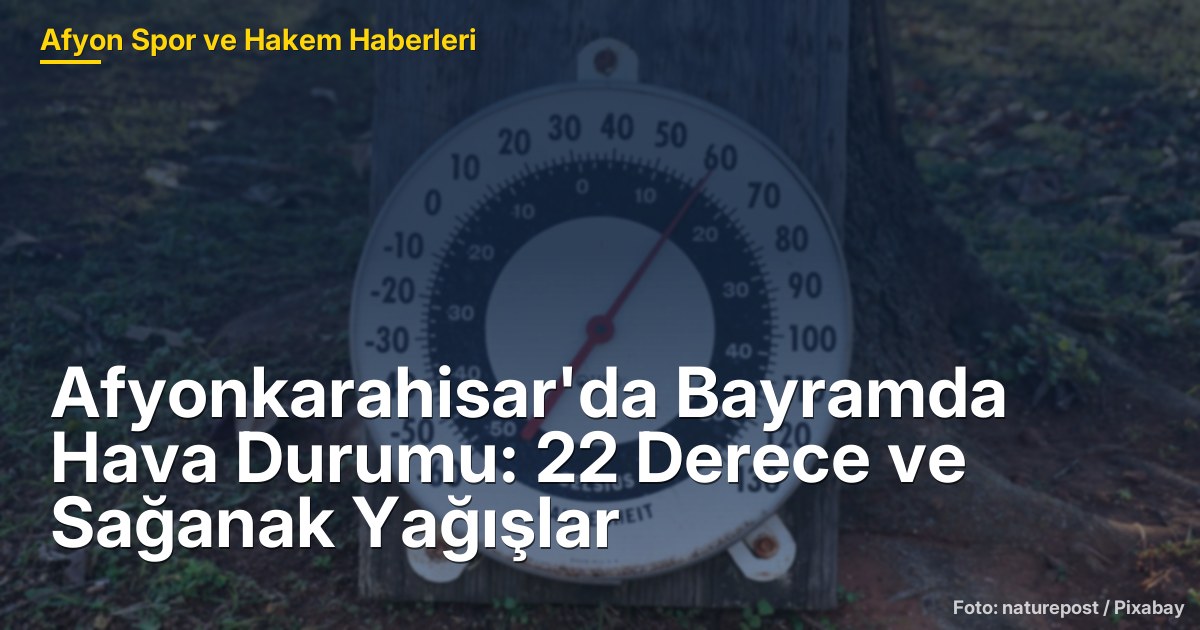Afyonkarahisar'da Bayramda Hava Durumu: 22 Derece ve Sağanak Yağışlar