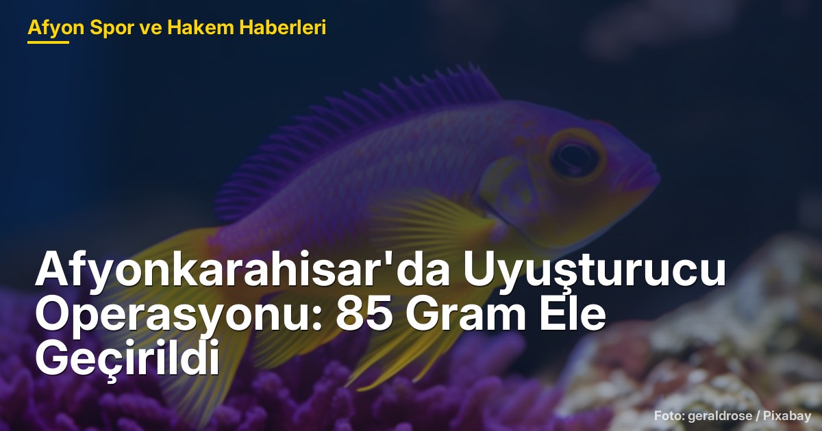 Afyonkarahisar'da Uyuşturucu Operasyonu: 85 Gram Ele Geçirildi