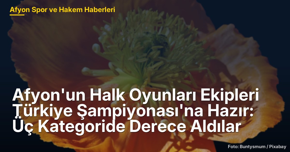 Afyon'un Halk Oyunları Ekipleri Türkiye Şampiyonası'na Hazır: Üç Kategoride Derece Aldılar