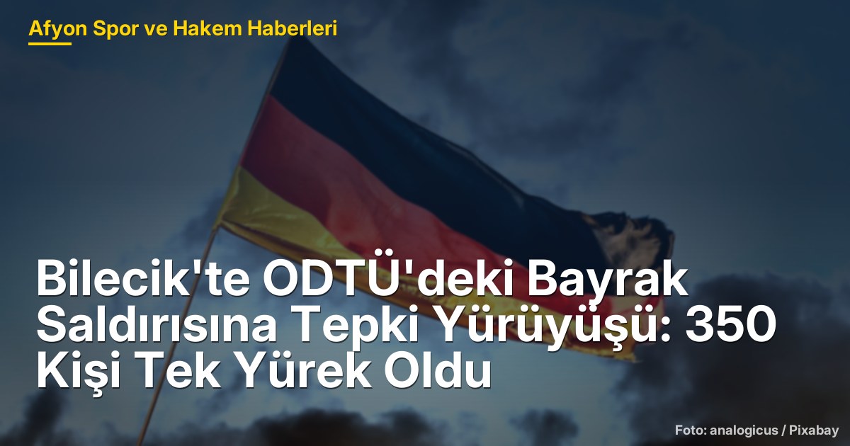 Bilecik'te ODTÜ'deki Bayrak Saldırısına Tepki Yürüyüşü: 350 Kişi Tek Yürek Oldu
