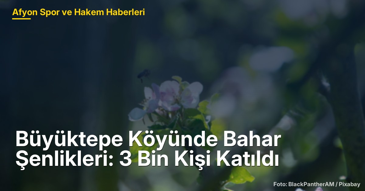 Büyüktepe Köyünde Bahar Şenlikleri: 3 Bin Kişi Katıldı