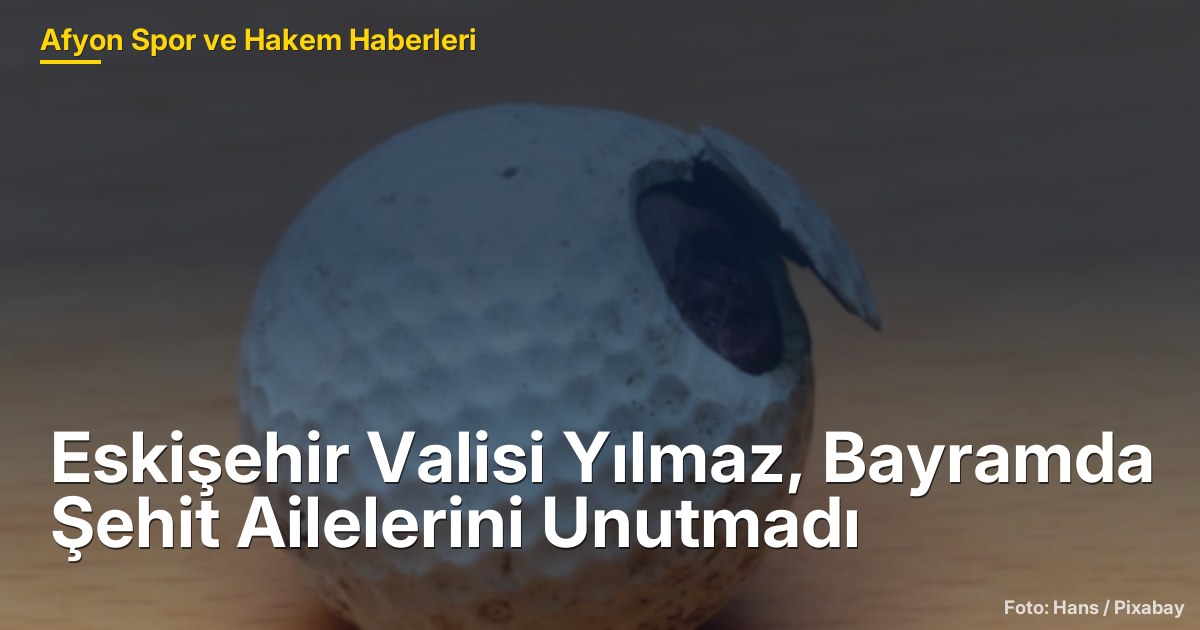 Eskişehir Valisi Yılmaz, Bayramda Şehit Ailelerini Unutmadı
