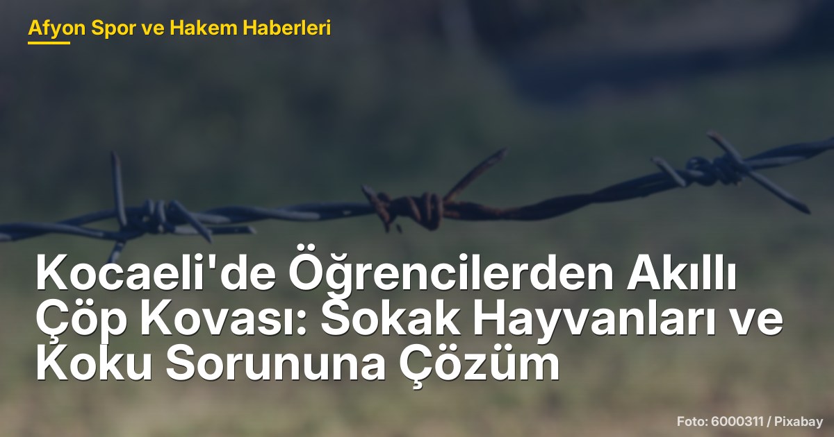Kocaeli'de Öğrencilerden Akıllı Çöp Kovası: Sokak Hayvanları ve Koku Sorununa Çözüm