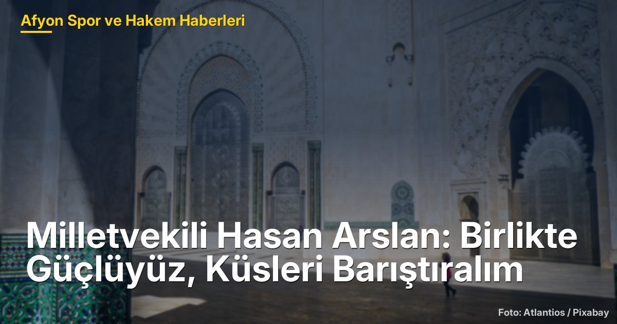 Milletvekili Hasan Arslan: Birlikte Güçlüyüz, Küsleri Barıştıralım