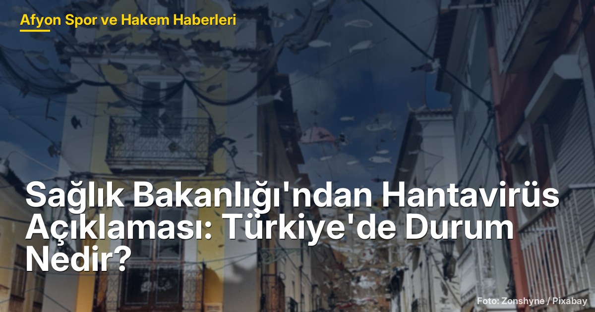 Sağlık Bakanlığı'ndan Hantavirüs Açıklaması: Türkiye'de Durum Nedir?