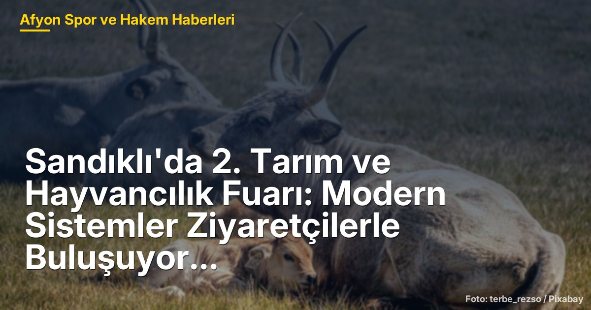 Sandıklı'da 2. Tarım ve Hayvancılık Fuarı: Modern Sistemler Ziyaretçilerle Buluşuyor