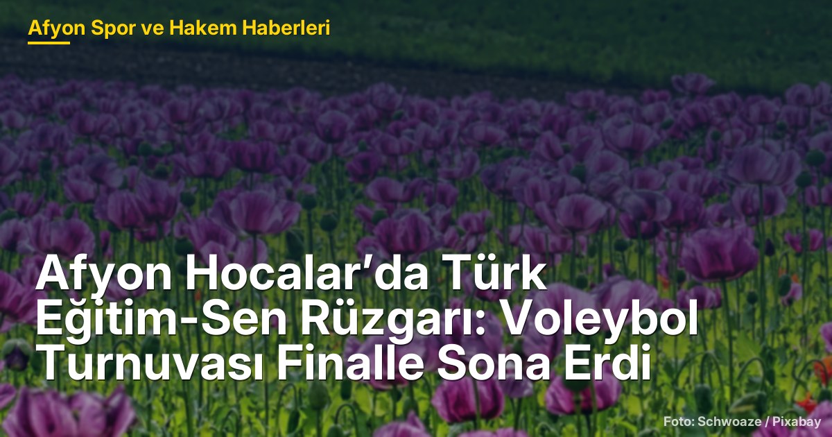 Afyon Hocalar’da Türk Eğitim-Sen Rüzgarı: Voleybol Turnuvası Finalle Sona Erdi