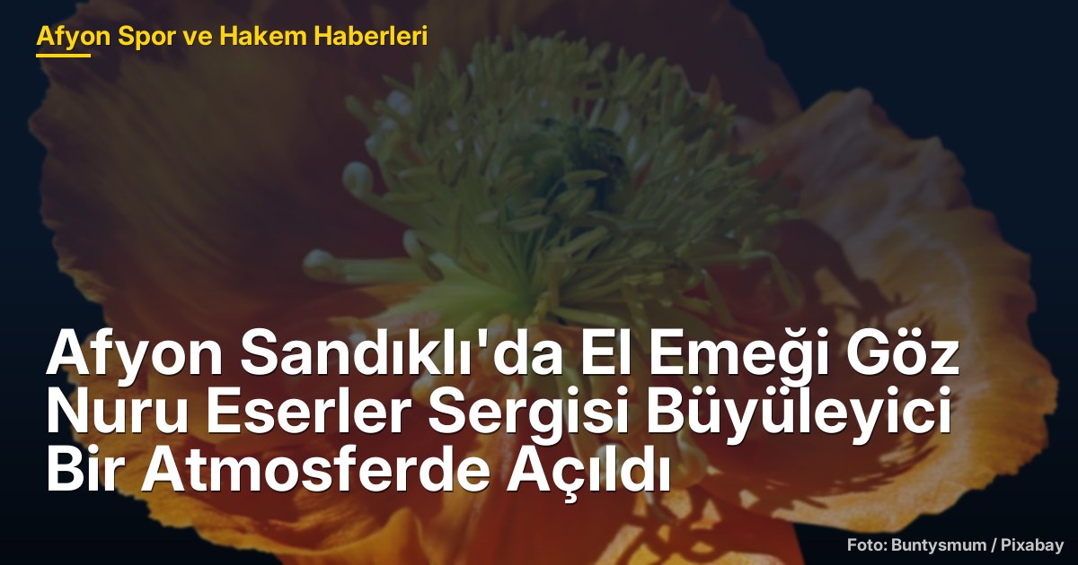Afyon Sandıklı'da El Emeği Göz Nuru Eserler Sergisi Büyüleyici Bir Atmosferde Açıldı