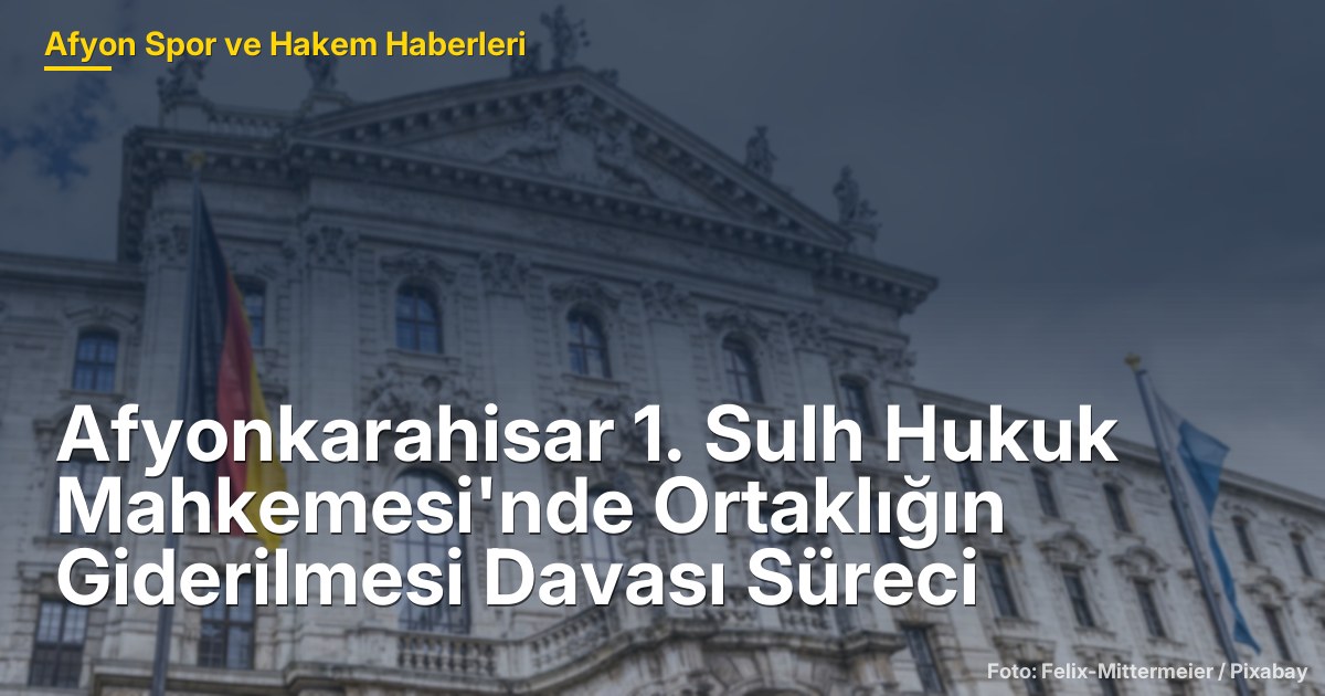 Afyonkarahisar 1. Sulh Hukuk Mahkemesi'nde Ortaklığın Giderilmesi Davası Süreci