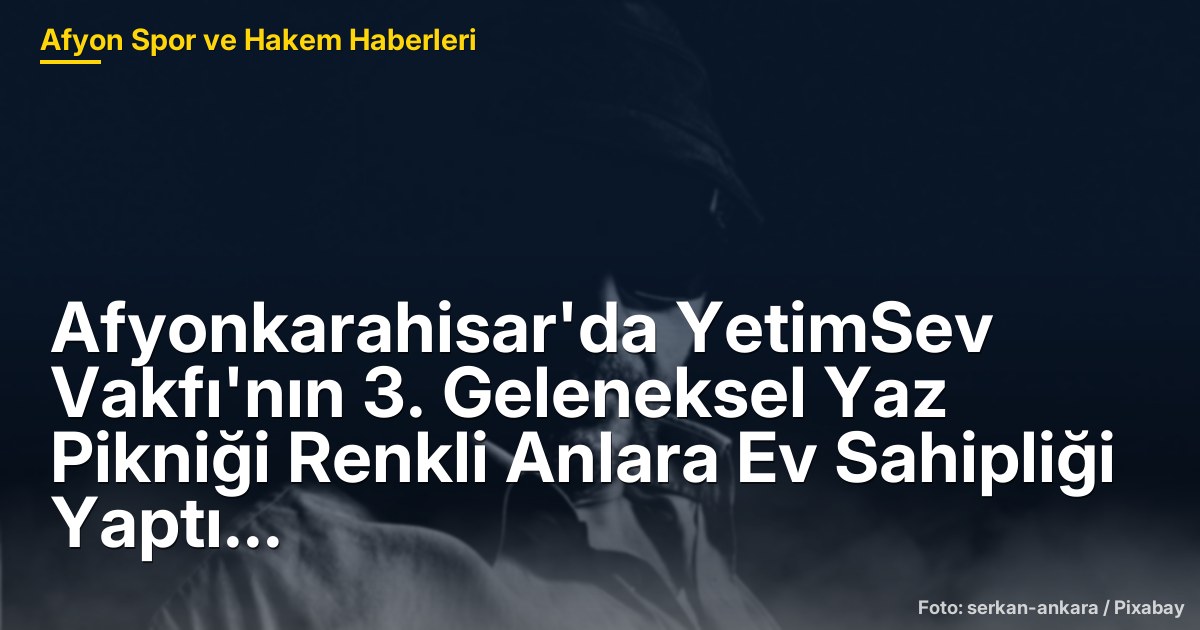 Afyonkarahisar'da YetimSev Vakfı'nın 3. Geleneksel Yaz Pikniği Renkli Anlara Ev Sahipliği Yaptı