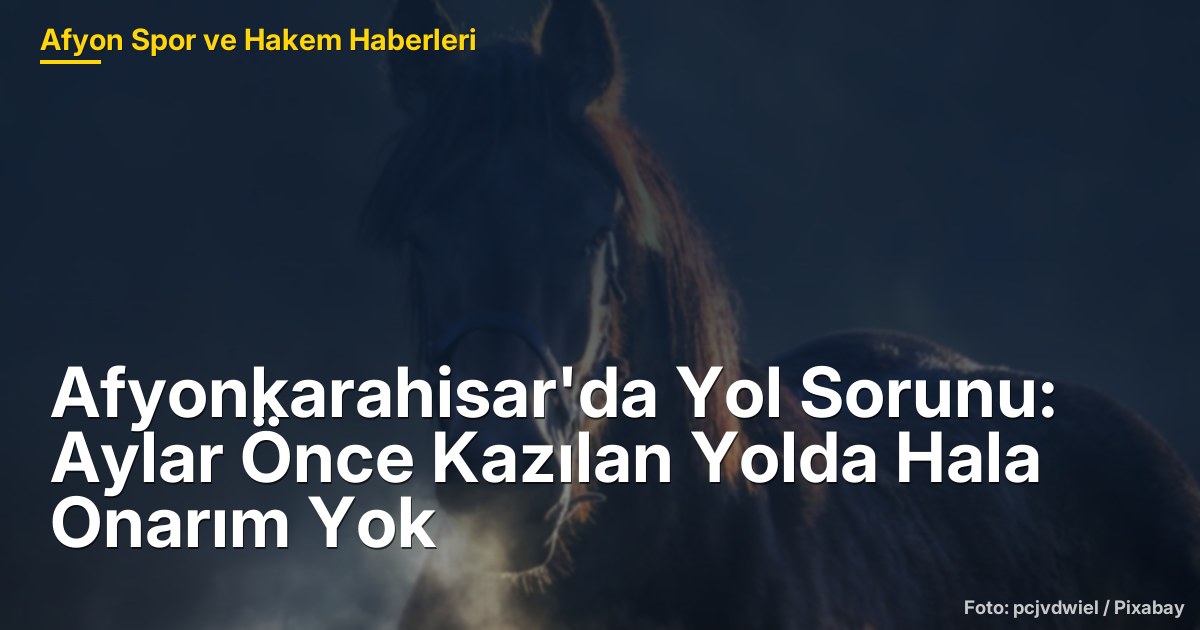 Afyonkarahisar'da Yol Sorunu: Aylar Önce Kazılan Yolda Hala Onarım Yok