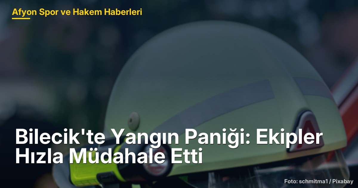 Bilecik'te Yangın Paniği: Ekipler Hızla Müdahale Etti