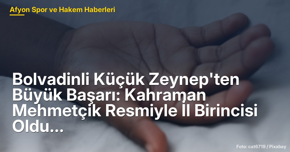 Bolvadinli Küçük Zeynep'ten Büyük Başarı: Kahraman Mehmetçik Resmiyle İl Birincisi Oldu