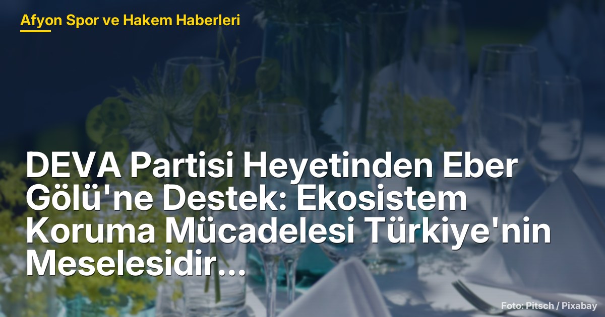 DEVA Partisi Heyetinden Eber Gölü'ne Destek: Ekosistem Koruma Mücadelesi Türkiye'nin Meselesidir