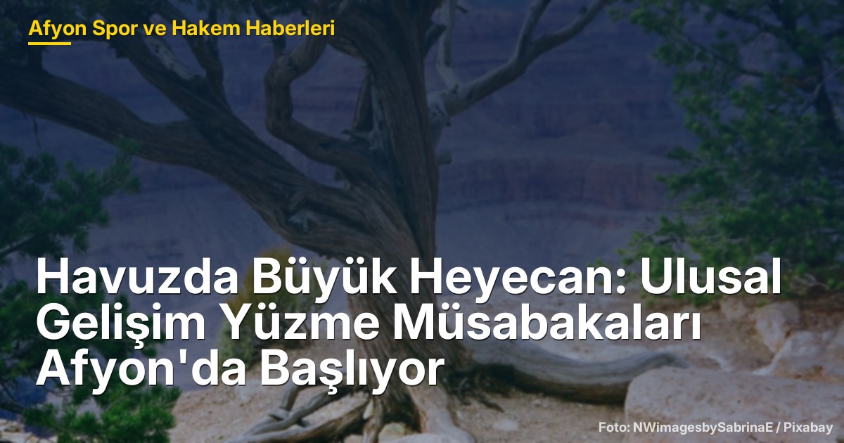 Havuzda Büyük Heyecan: Ulusal Gelişim Yüzme Müsabakaları Afyon'da Başlıyor
