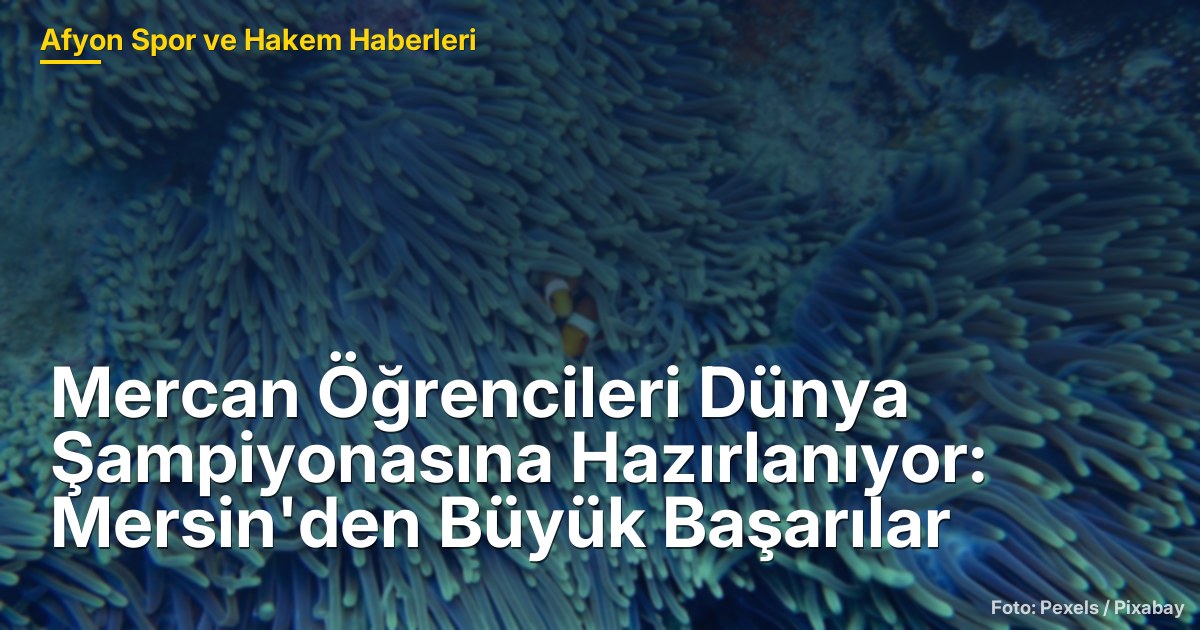 Mercan Öğrencileri Dünya Şampiyonasına Hazırlanıyor: Mersin'den Büyük Başarılar