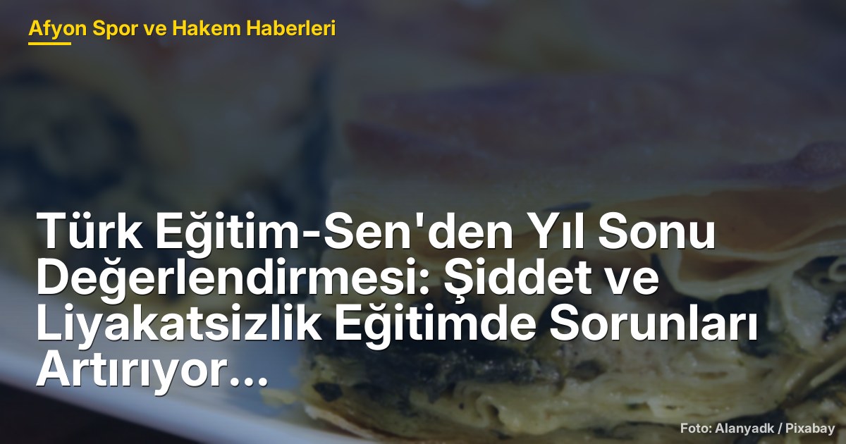 Türk Eğitim-Sen'den Yıl Sonu Değerlendirmesi: Şiddet ve Liyakatsizlik Eğitimde Sorunları Artırıyor