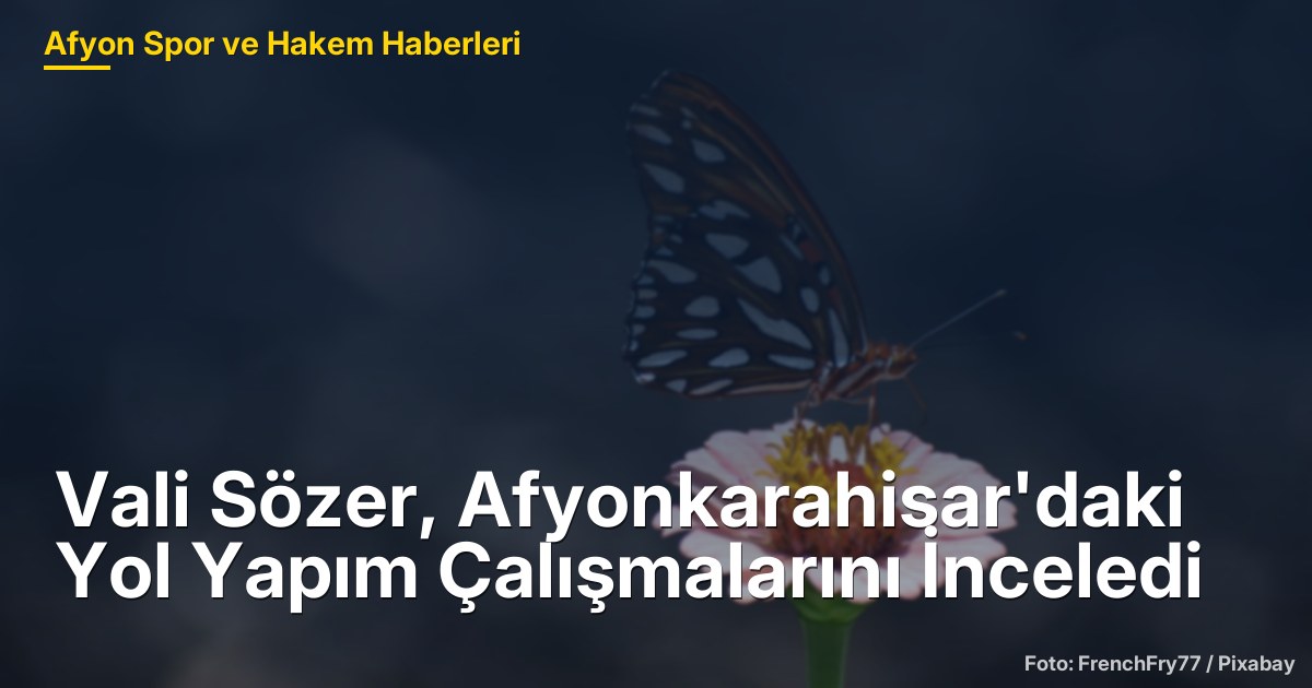 Vali Sözer, Afyonkarahisar'daki Yol Yapım Çalışmalarını İnceledi