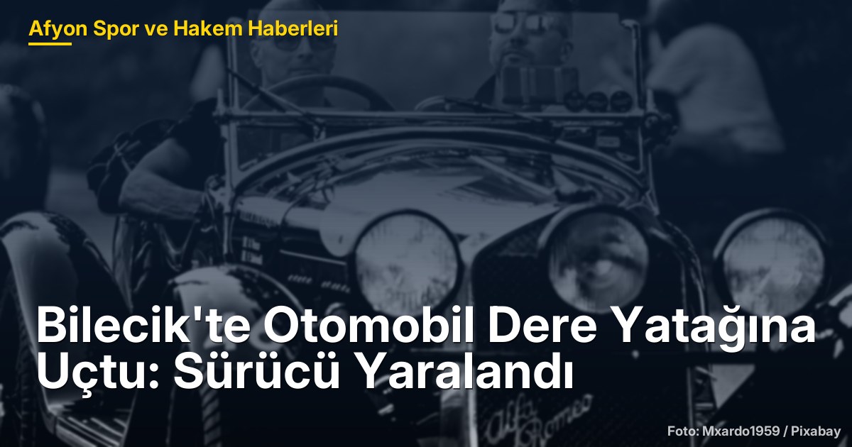 Bilecik'te Otomobil Dere Yatağına Uçtu: Sürücü Yaralandı