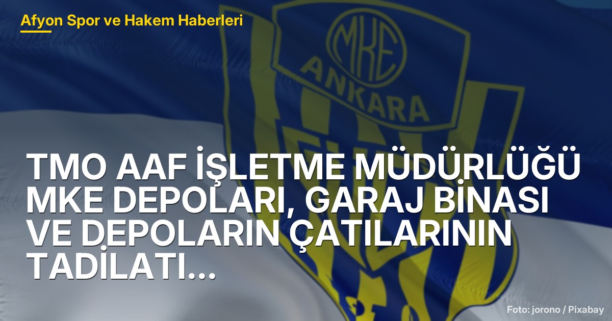 TMO AAF İŞLETME MÜDÜRLÜĞÜ MKE DEPOLARI, GARAJ BİNASI VE DEPOLARIN ÇATILARININ TADİLATI