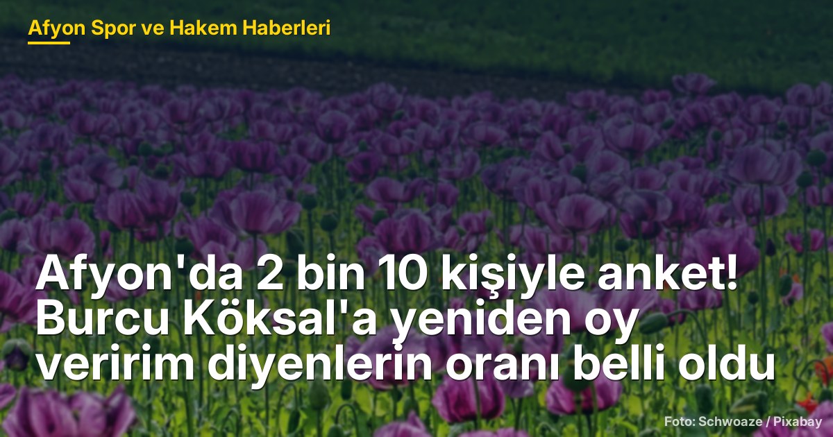 Afyonkarahisar'da Burcu Köksal'a Oy Verme Oranı Yüzde 51,73